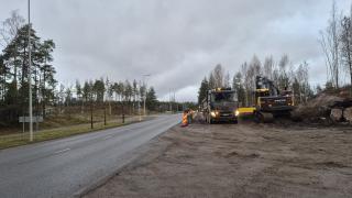 Länsimäentien rakennustyöt.